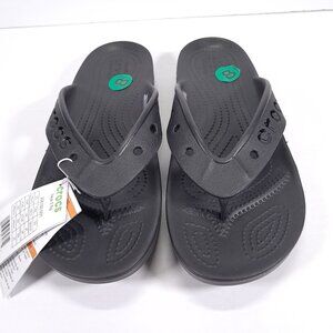 CROCS Sandals Unisex M8 W10 Black Thong Baya II Flip Flops